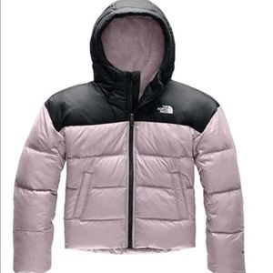 The North Face Girls Moondoggy down hooded jacket